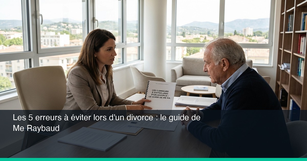 Les 5 erreurs à éviter lors d'un divorce : le guide de Me Raybaud